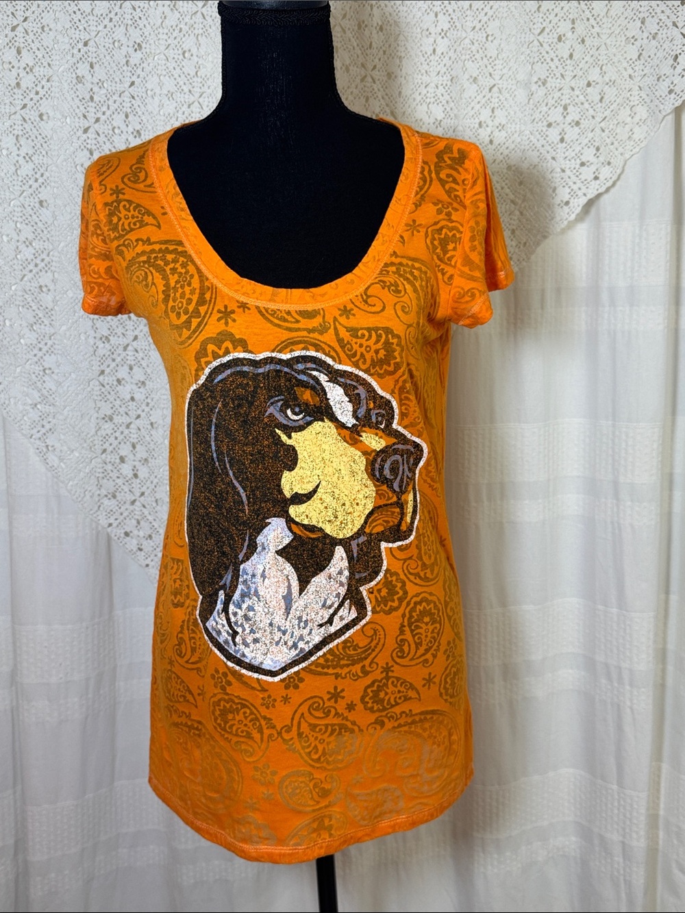 KA Knights Orange Tennessee Smokey Graphic Paisley Tee